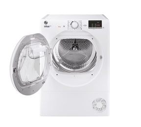 Hoover HLEC10DE H-Dry 300, 10kg, Condenser Tumble Dryer, Aquavision, White, Sensor Dry, NFC