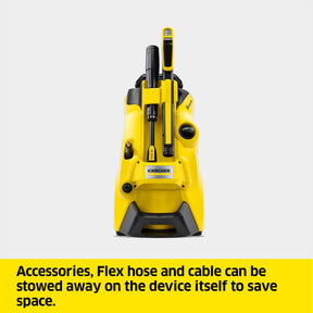 Kärcher K 4 Power Control Flex Pressure Washer, max. 130 bar,Flow Rate:420 l/h,Area Coverage: 30 m²/h,Water Filter,Weight: 11.5 kg