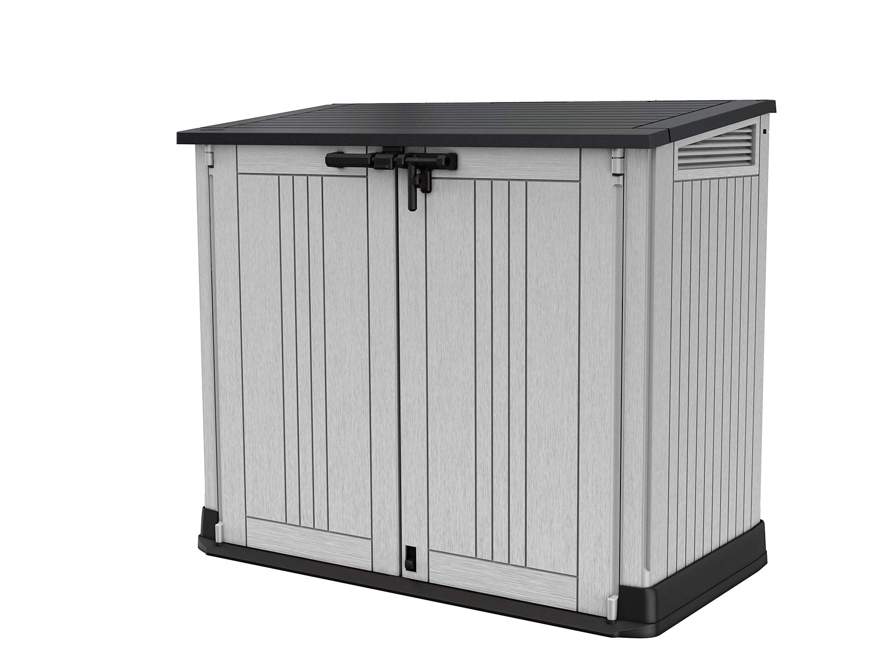 Keter Store It Out Nova Outdoor Garden Furniture Storage Shed Light Grey with Dark Grey Lid | Fade Free | All Weather Resistant