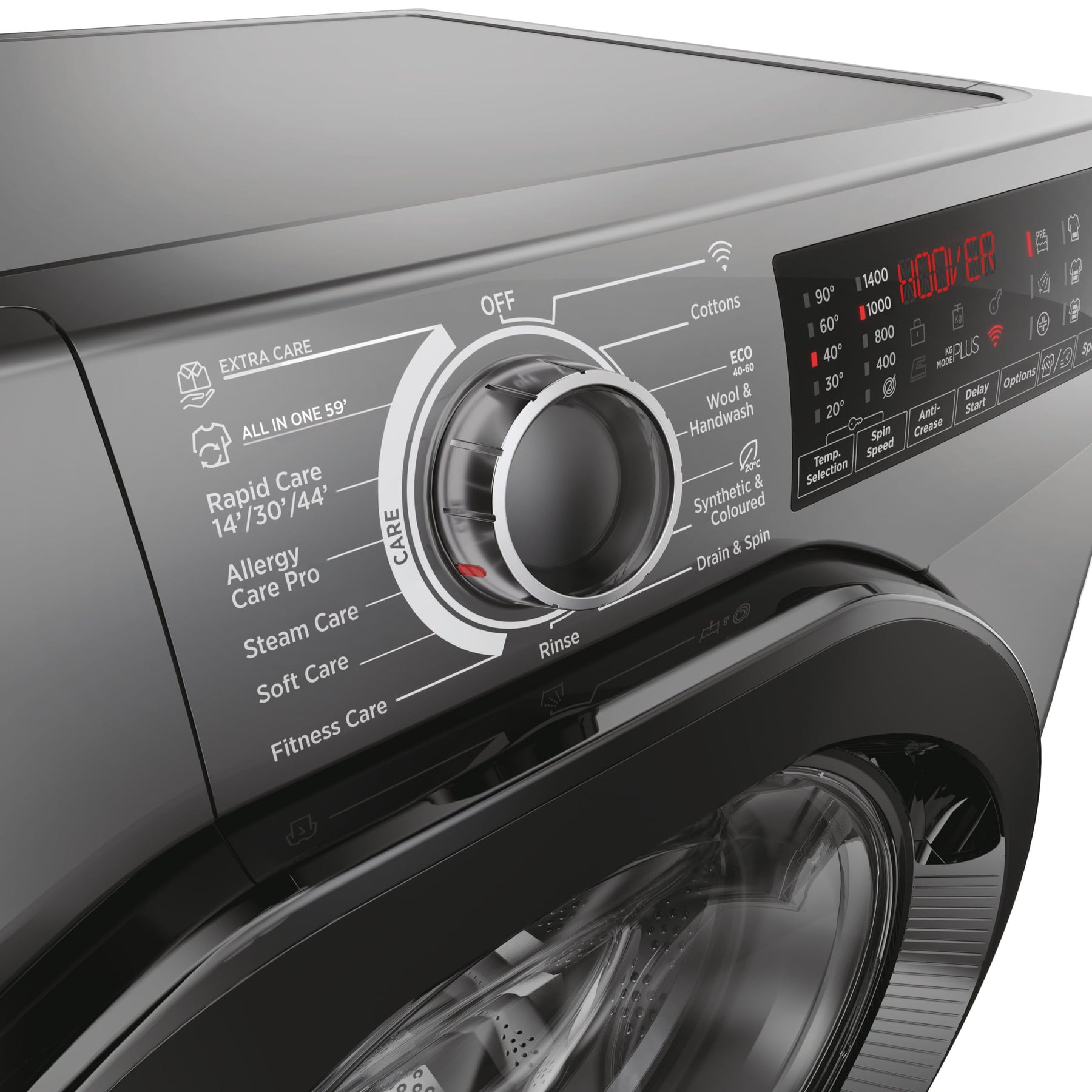 Hoover H-WASH 350 9kg Freestanding Washing Machine, 1400 RPM, A Rated, ECO-Power Inverter Motor, hOn App, 60 Programmes